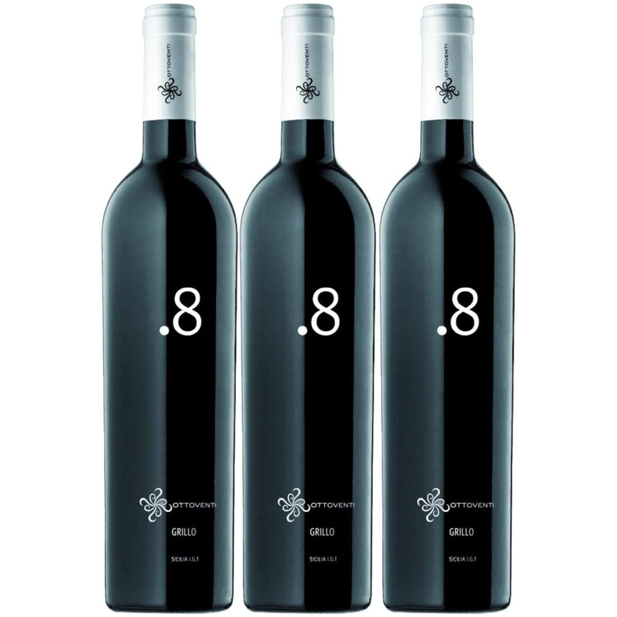 Grillo Punto 8 Sicilia DOC Weißwein Wein trocken Italien (3 x 0,75l) - Versanel -