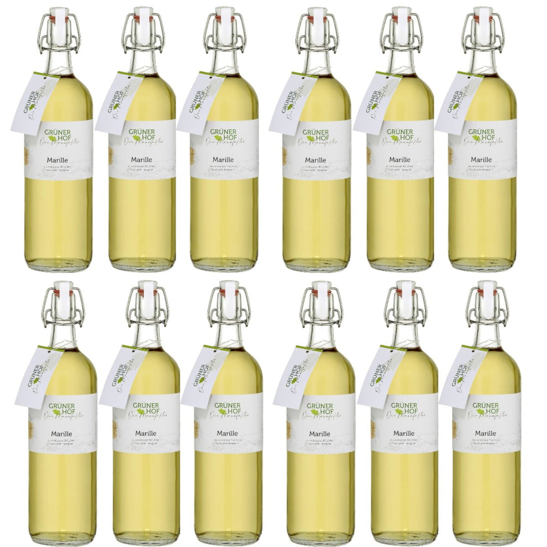 Grüner Hof Die Manufaktur Marillen Spirituose, 35% vol (12 x 1L) - Versanel -