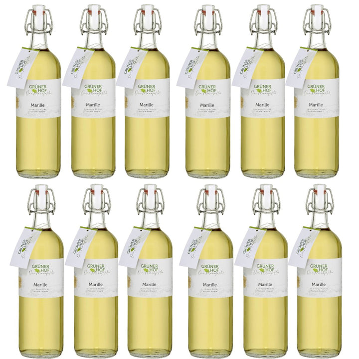 Grüner Hof Die Manufaktur Marillen Spirituose, 35% vol (12 x 1L) - Versanel -
