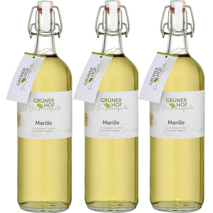 Grüner Hof Die Manufaktur Marillen Spirituose, 35% vol (3 x 1L) - Versanel -
