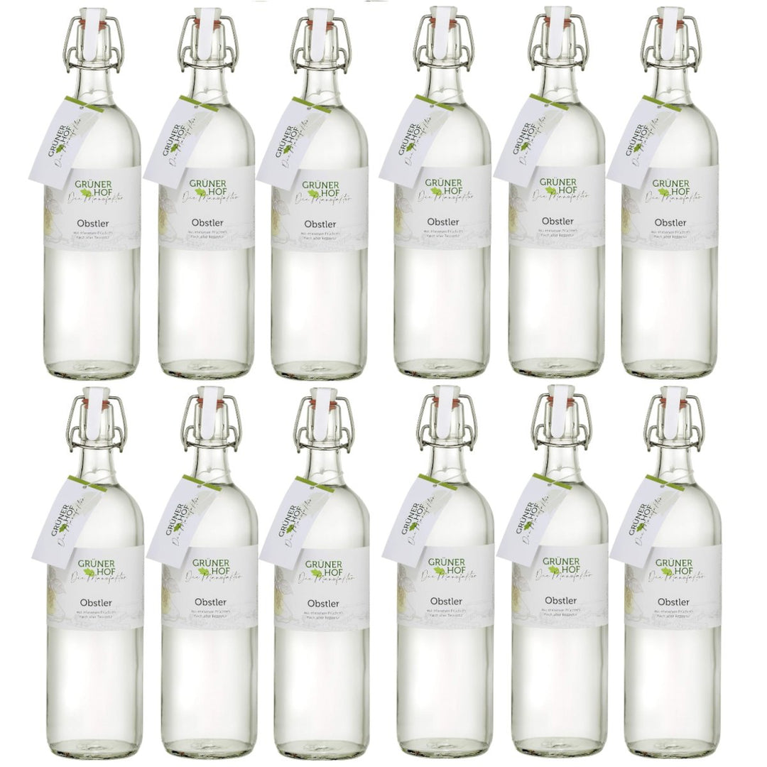 Grüner Hof Die Manufaktur Obstler, 38% vol.,(12 x 1L) - Versanel -