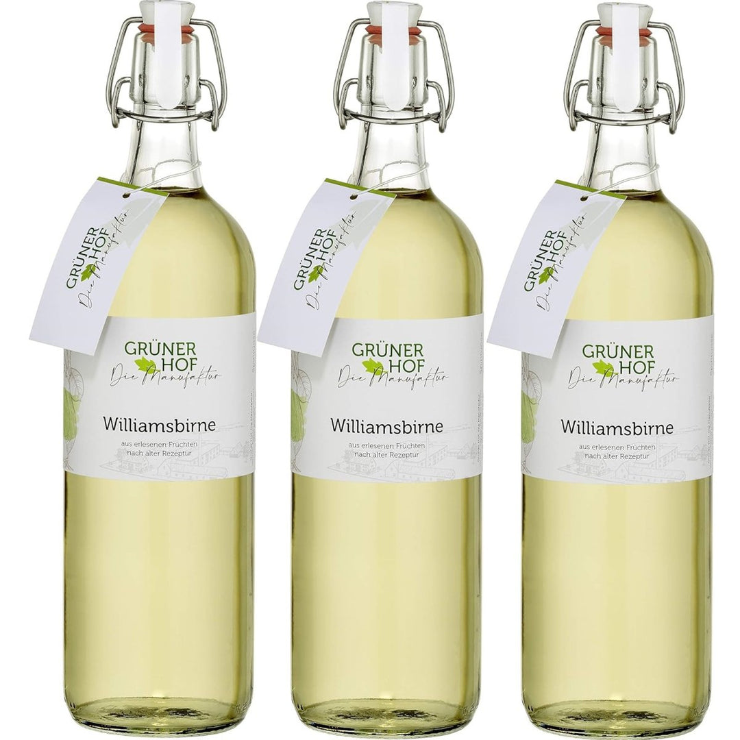 Grüner Hof die Manufaktur Williamsbirne Spirituose, 35% vol.,(3 x 1L) - Versanel -