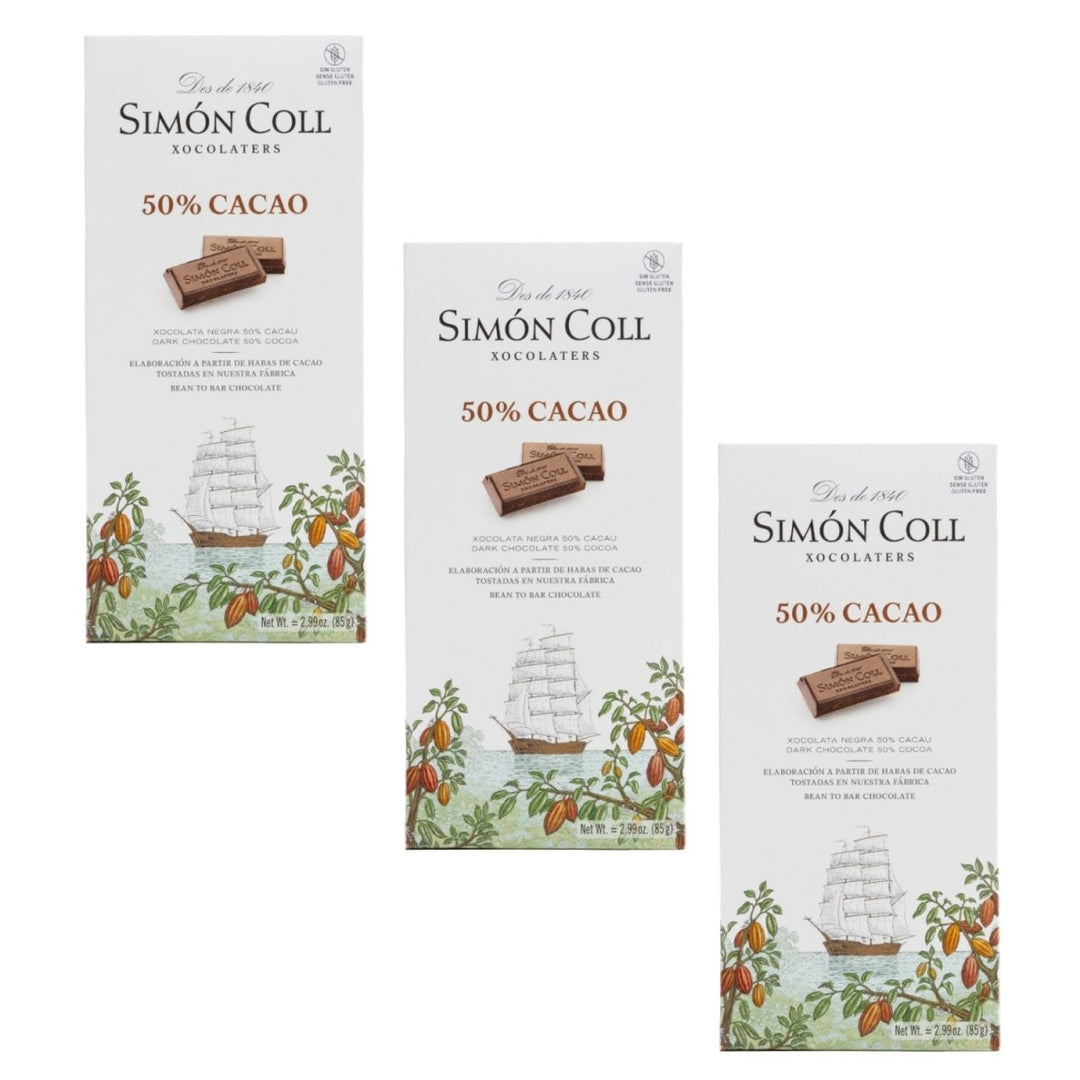 Halbbitterschokolade 85 g, mind. 50 % Kakaoanteil / Chocolate Extrafino 50 % / Schokolade (3 x 85g) - Versanel -