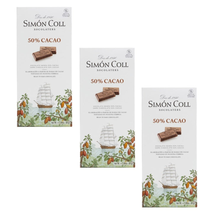 Halbbitterschokolade 85 g, mind. 50 % Kakaoanteil / Chocolate Extrafino 50 % / Schokolade (3 x 85g) - Versanel -