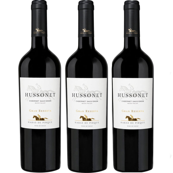Haras de Pirque Hussonet Cabernet Sauvignon Gran Reserva Bio Rotwein Wein Trocken Chile (3 x 0,75l) - Versanel -