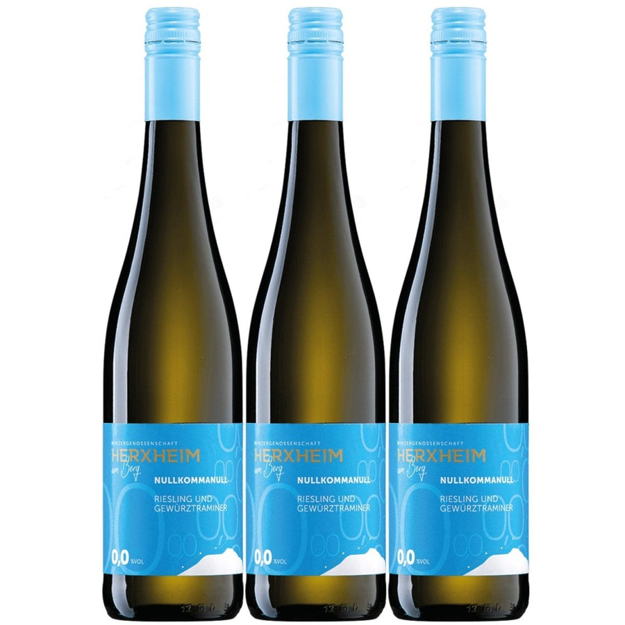 Herxheim Null-Komma-Null alkoholfreier Weißwein Cuvée Wein süß Deutschland I FeinWert Paket (3 x 0,75l) - Versanel -
