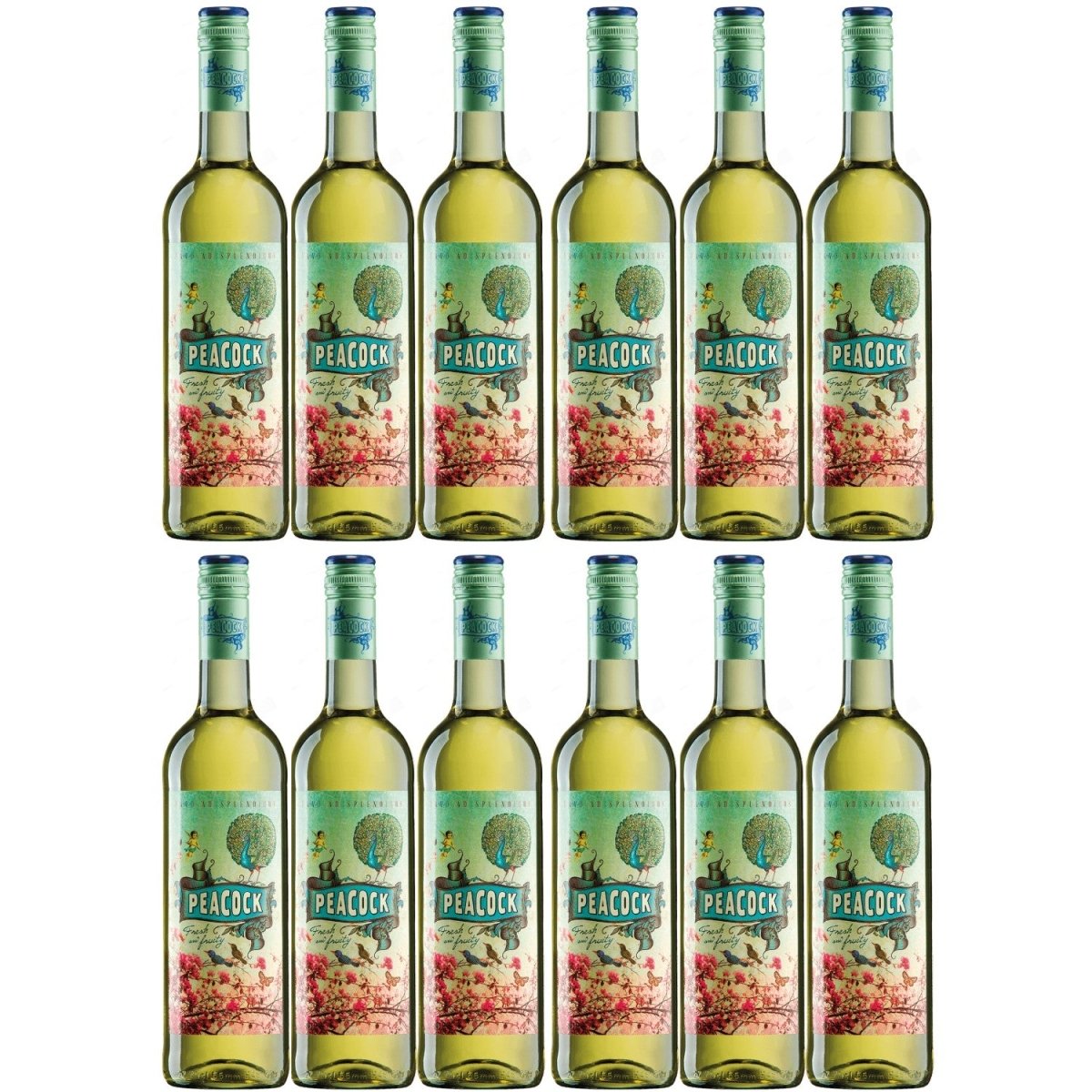 Herxheim Peacock QbA Weißwein Cuvée Wein lieblich Deutschland (12 x 0,75l) - Versanel -