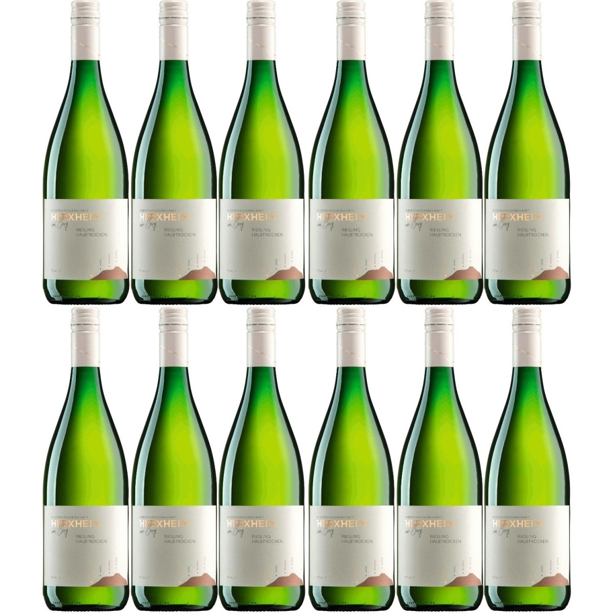 Herxheim Riesling QbA Weißwein Wein halbtrocken Deutschland (12 x 1,0l) - Versanel -