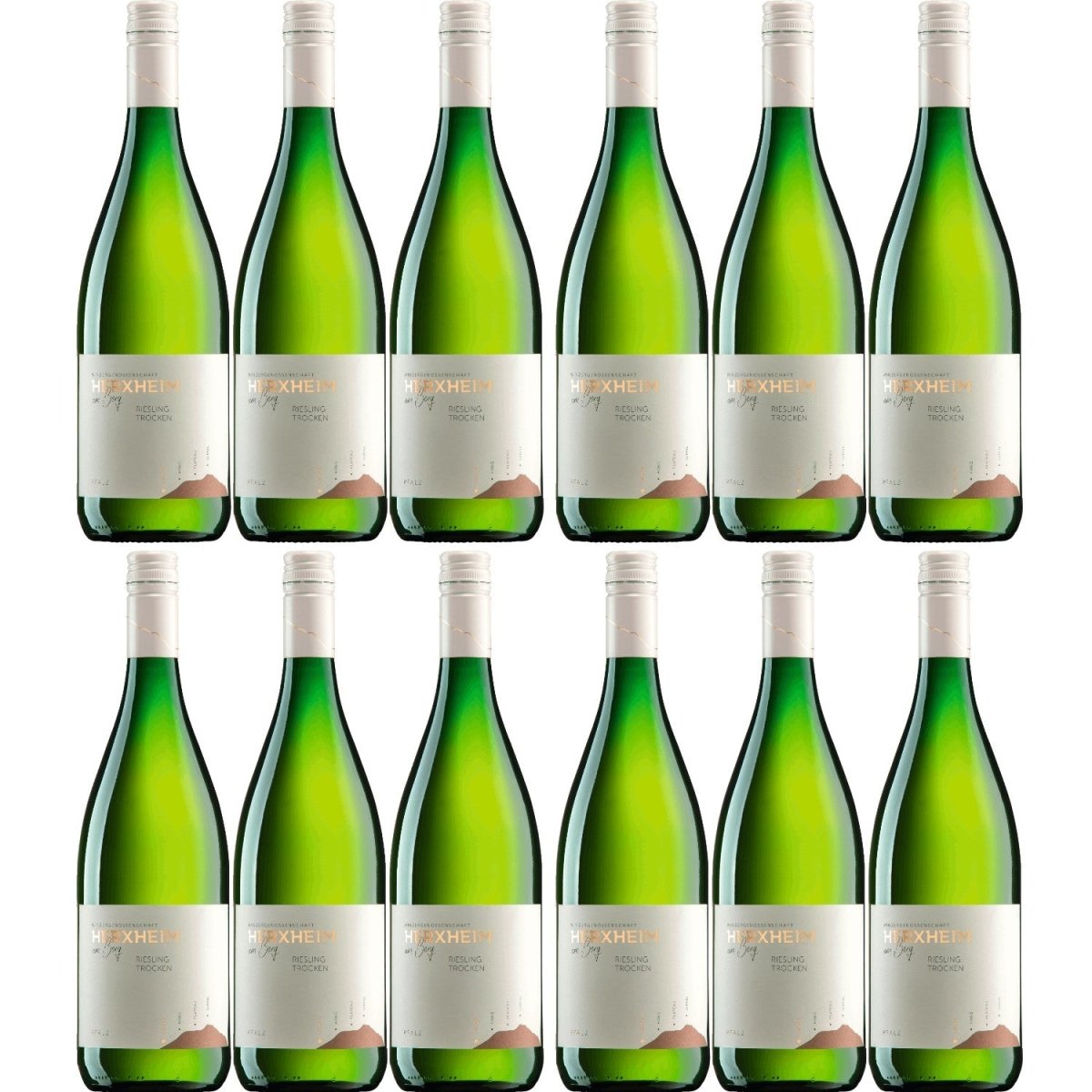 Herxheim Riesling QbA Weißwein Wein trocken Deutschland (12 x 1,0l) - Versanel -