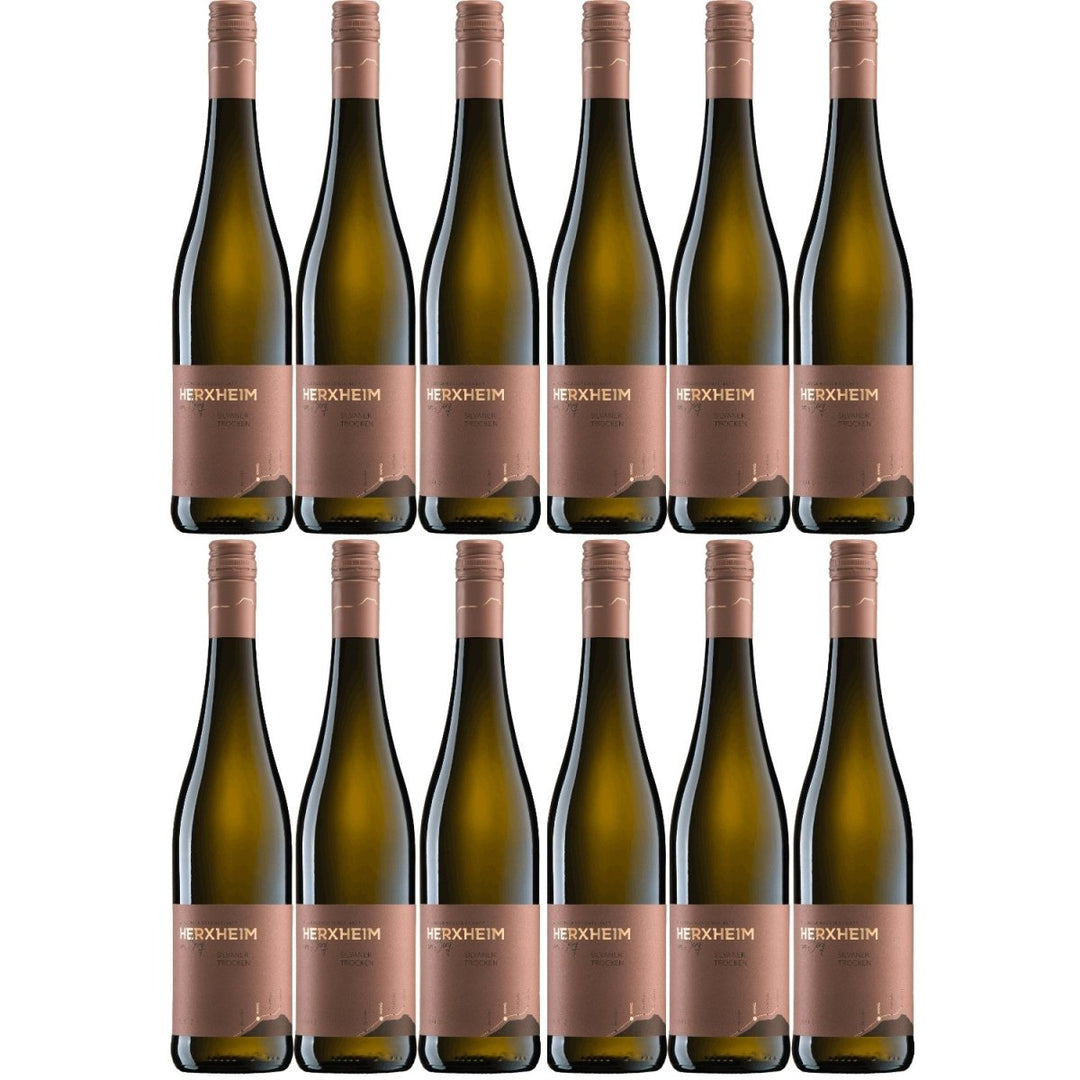 Herxheim Silvaner QbA Weißwein Wein trocken Deutschland I FeinWert Paket (12 x 0,75l) - Versanel -