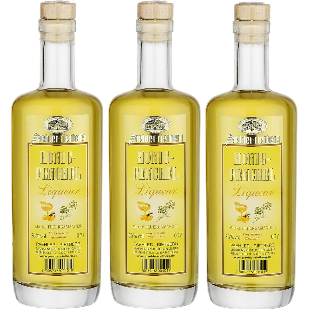Honig-Fenchel Liqueur, Feuergamander, Likör, 56% vol (3 x 0,7l) - Versanel -