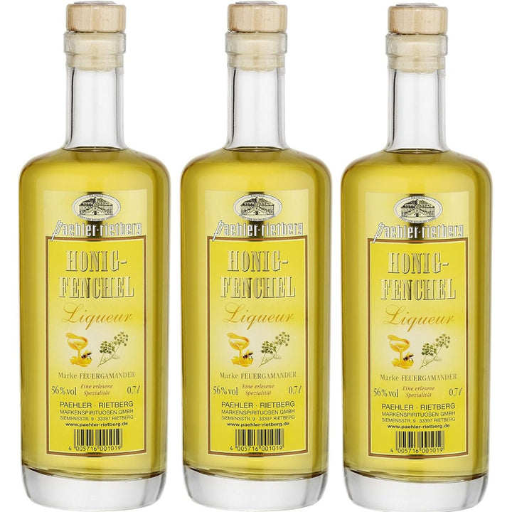 Honig-Fenchel Liqueur, Feuergamander, Likör, 56% vol (3 x 0,7l) - Versanel -