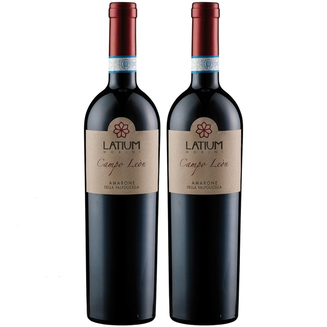 ILatium Morini Amarone della Valpolicella Campo Leòn Rotwein Wein Halbtrocken Italien I Visando Paket (2 x 0,75l) - Versanel -
