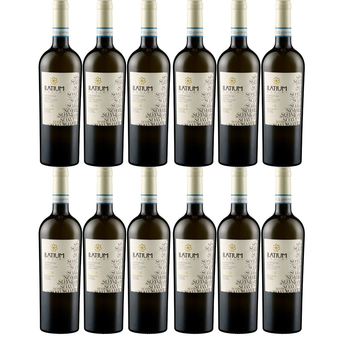 ILatium Morini Soave Weißwein Wein Trocken DOP Italien I Visando Paket (12 x 0,75l) - Versanel -