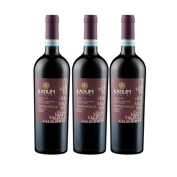 ILatium Morini Valpolicella DOC Rotwein Wein Trocken Italien I Visando Paket (3 x 0,75l) - Versanel -
