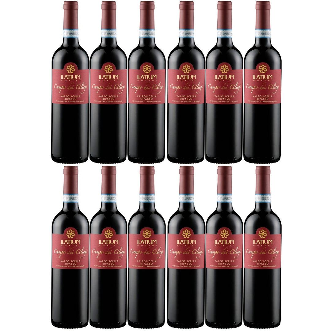 ILatium Morini Valpolicella Ripasso Campo dei Ciliegi Rotwein Wein Trocken Italien I Visando Paket (12 x 0,75l) - Versanel -