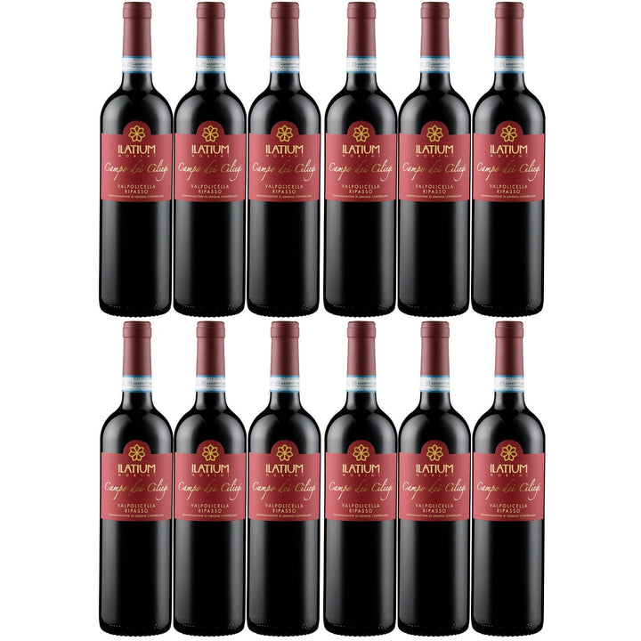 ILatium Morini Valpolicella Ripasso Campo dei Ciliegi Rotwein Wein Trocken Italien I Visando Paket (12 x 0,75l) - Versanel -