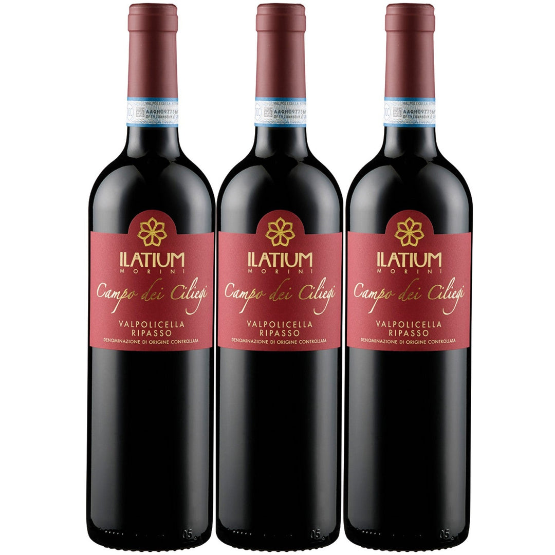 ILatium Morini Valpolicella Ripasso Campo dei Ciliegi Rotwein Wein Trocken Italien I Visando Paket (3 x 0,75l) - Versanel -