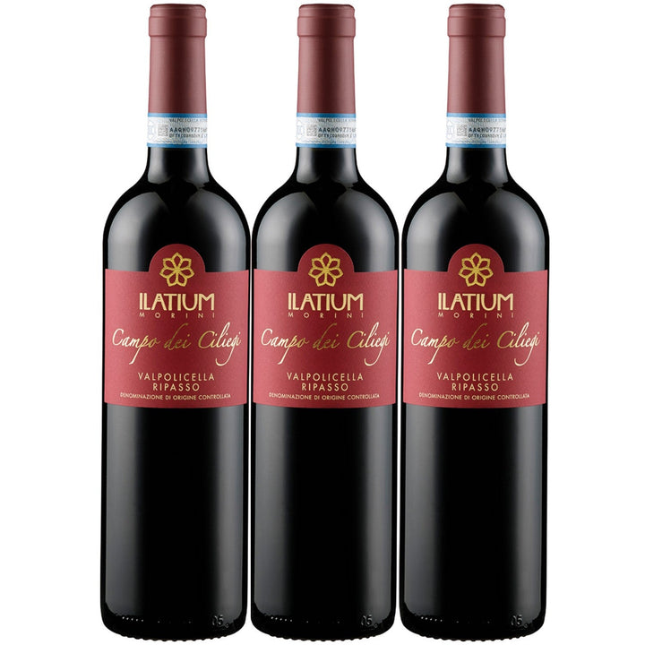 ILatium Morini Valpolicella Ripasso Campo dei Ciliegi Rotwein Wein Trocken Italien I Visando Paket (3 x 0,75l) - Versanel -