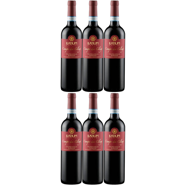 ILatium Morini Valpolicella Ripasso Campo dei Ciliegi Rotwein Wein Trocken Italien I Visando Paket (6 x 0,75l) - Versanel -