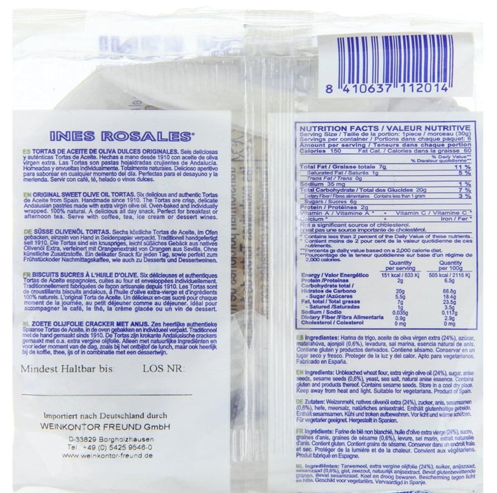 Ines Rosales Tortas de Aceite, Original (2 x 120g) - Versanel -