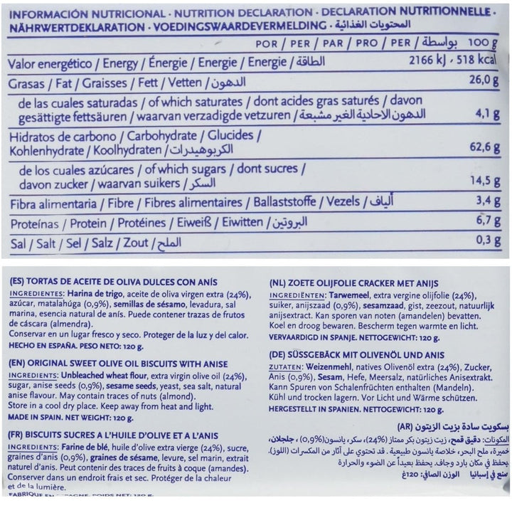 Ines Rosales Tortas de Aceite, Original (2 x 120g) - Versanel -