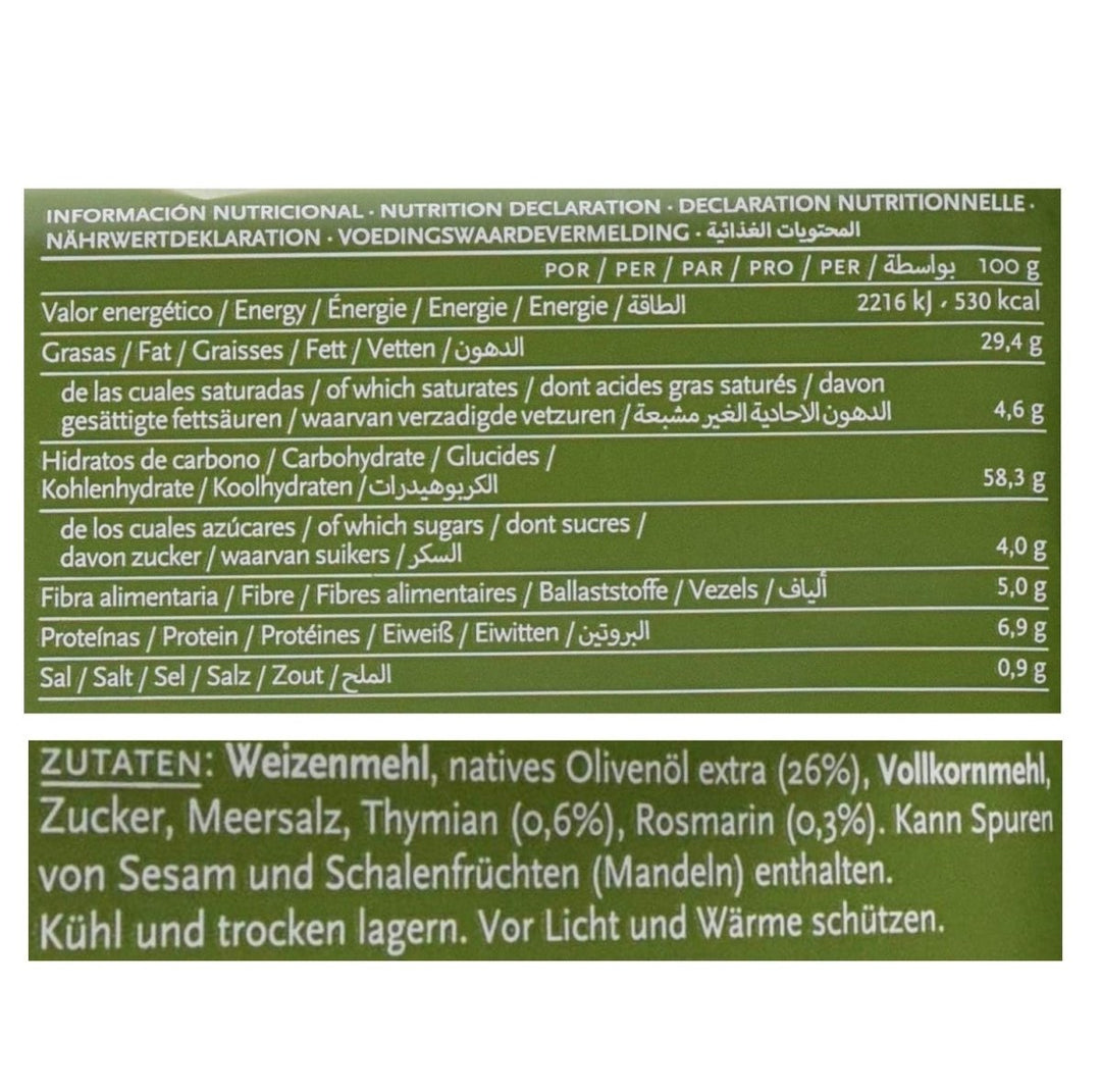 Ines Rosales Tortas de Aceite 'Rosmarin & Thymian' (2 x 120g) - Versanel -