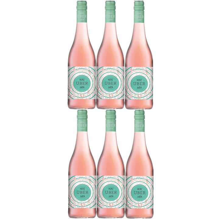 Josef Ambs Herz über Kopf Roséwein Wein trocken Deutschland (6 x 0.75l) - Versanel -