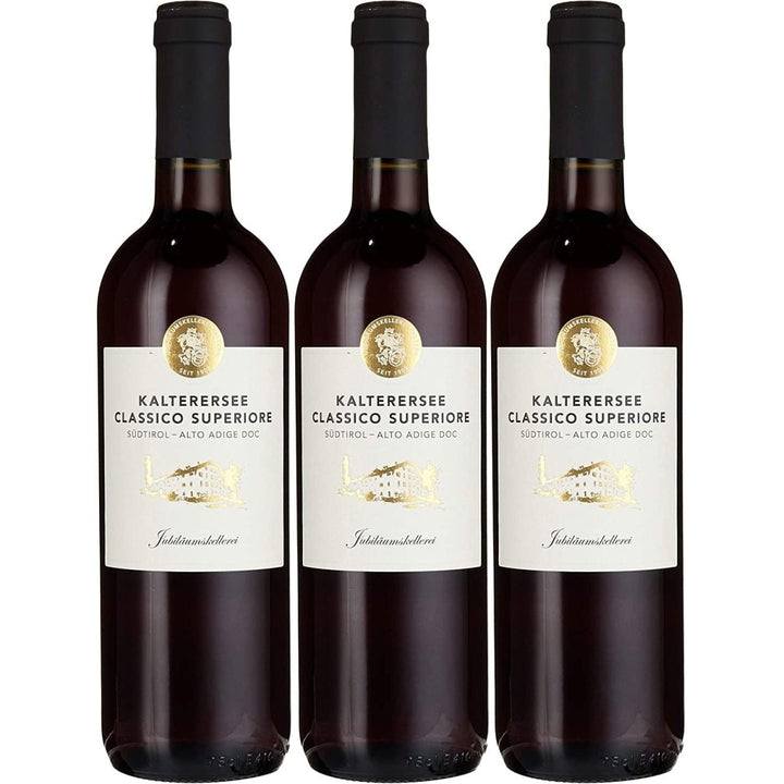 Jubiläumskellerei Kaltern Kalterersee Classico Vernatsch Südtirol Rotwein Trocken (3 x 0.75l) - Versanel -