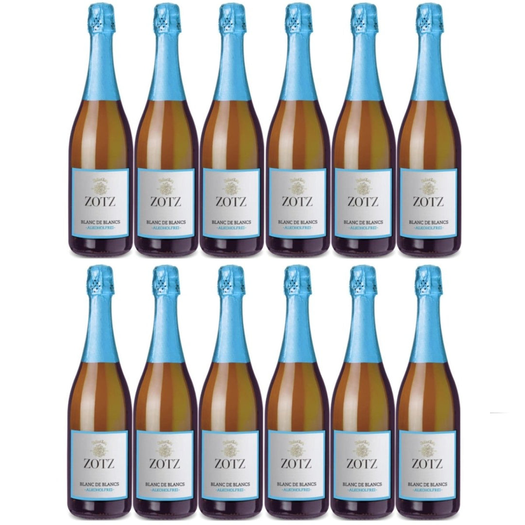 Julius Zotz Blanc de Blancs Alkoholfrei alkoholfreier Sekt Weißwein Wein alkoholfrei Baden vegan Deutschland I FeinWert-Paket (12 Flaschen) - Versanel -