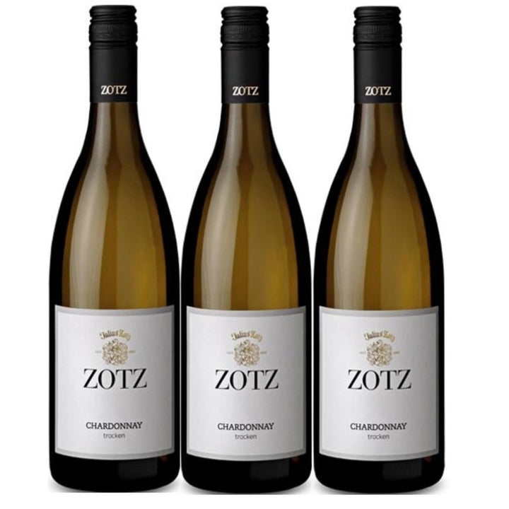 Julius Zotz Chardonnay Gutswein Weißwein Wein Baden vegan trocken Deutschland I FeinWert-Paket (3 Flaschen) - Versanel -