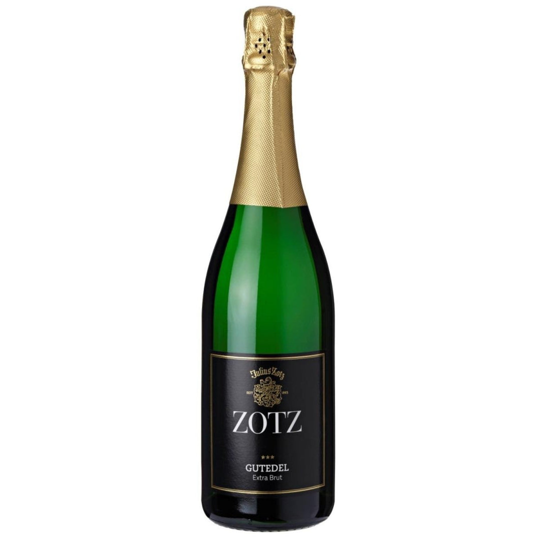 Julius Zotz Gutedel Extra Brut Winzersekt Schaumwein Wein Baden Markgräflerland trocken vegan Deutschland I FeinWert-Paket (12 Flaschen) - Versanel -