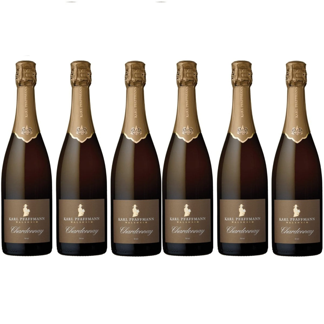 Karl Pfaffmann Chardonnay Deutscher Sekt b.A. Brut Schaumwein Pfalz (6 x 0,75l) - Versanel -