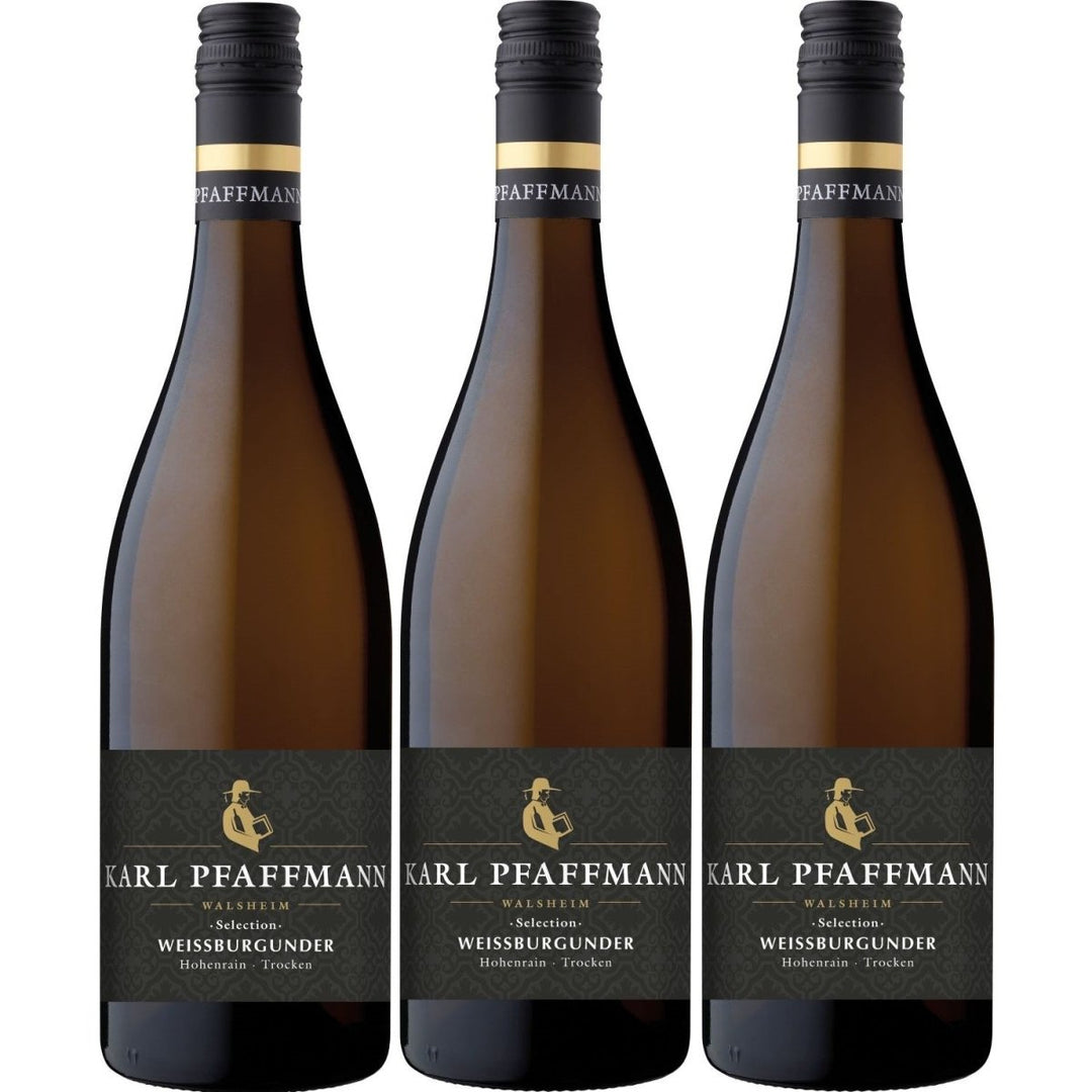 Karl Pfaffmann Weissburgunder Selection Knöringer Hohenrain Weißwein Vegan Trocken Pfalz (3 x 0,75) - Versanel -