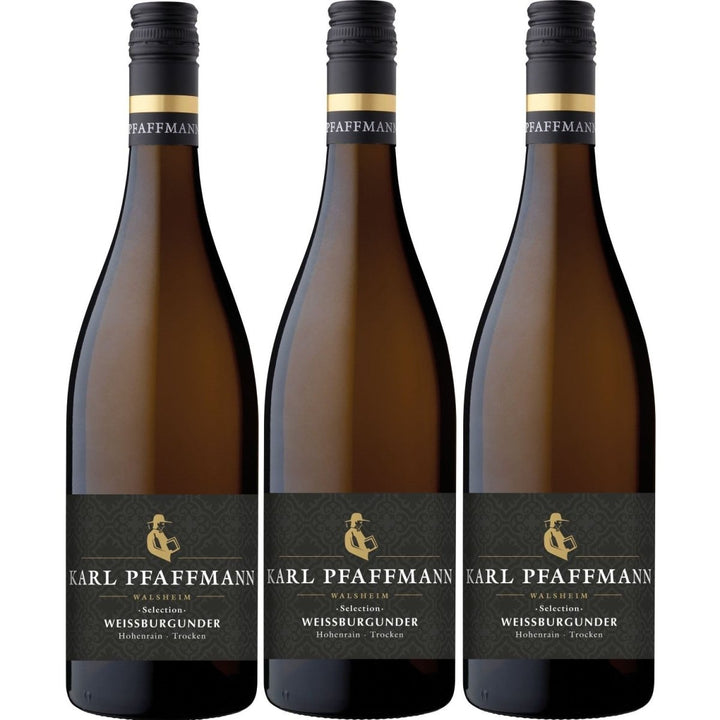 Karl Pfaffmann Weissburgunder Selection Knöringer Hohenrain Weißwein Vegan Trocken Pfalz (3 x 0,75) - Versanel -