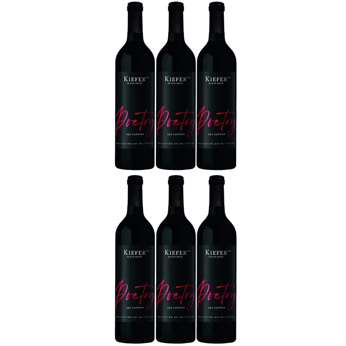 Kiefer Poetry Rotwein Wein Cuvée Halbtrocken Deutschland (6 x 0,75l) - Versanel -