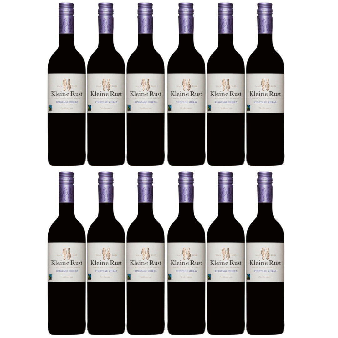 Kleine Rust Pinotage Shiraz Stellenbosch Rotwein südafrikanischer Wein trocken Südafrika (12 x 0.75l) - Versanel -