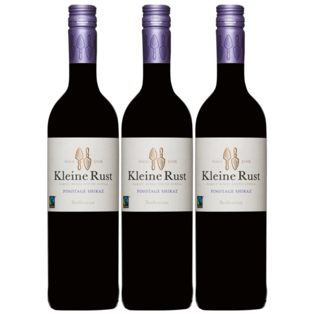 Kleine Rust Pinotage Shiraz Stellenbosch Rotwein südafrikanischer Wein trocken Südafrika (3 x 0.75l) - Versanel -