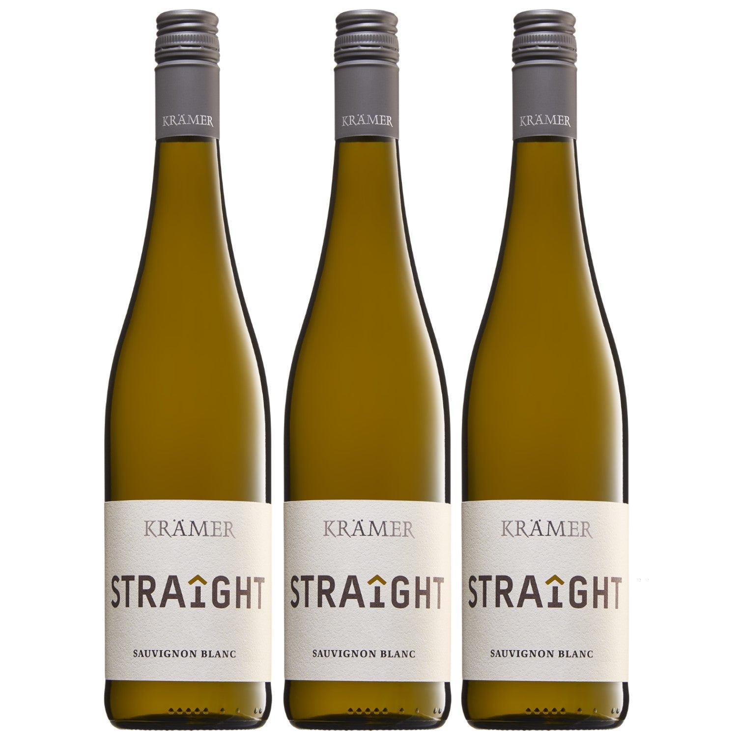 Krämer Straight Sauvignon Blanc Weißwein deutscher Wein trocken QbA Deutschland (3 x 0.75l) - Versanel -