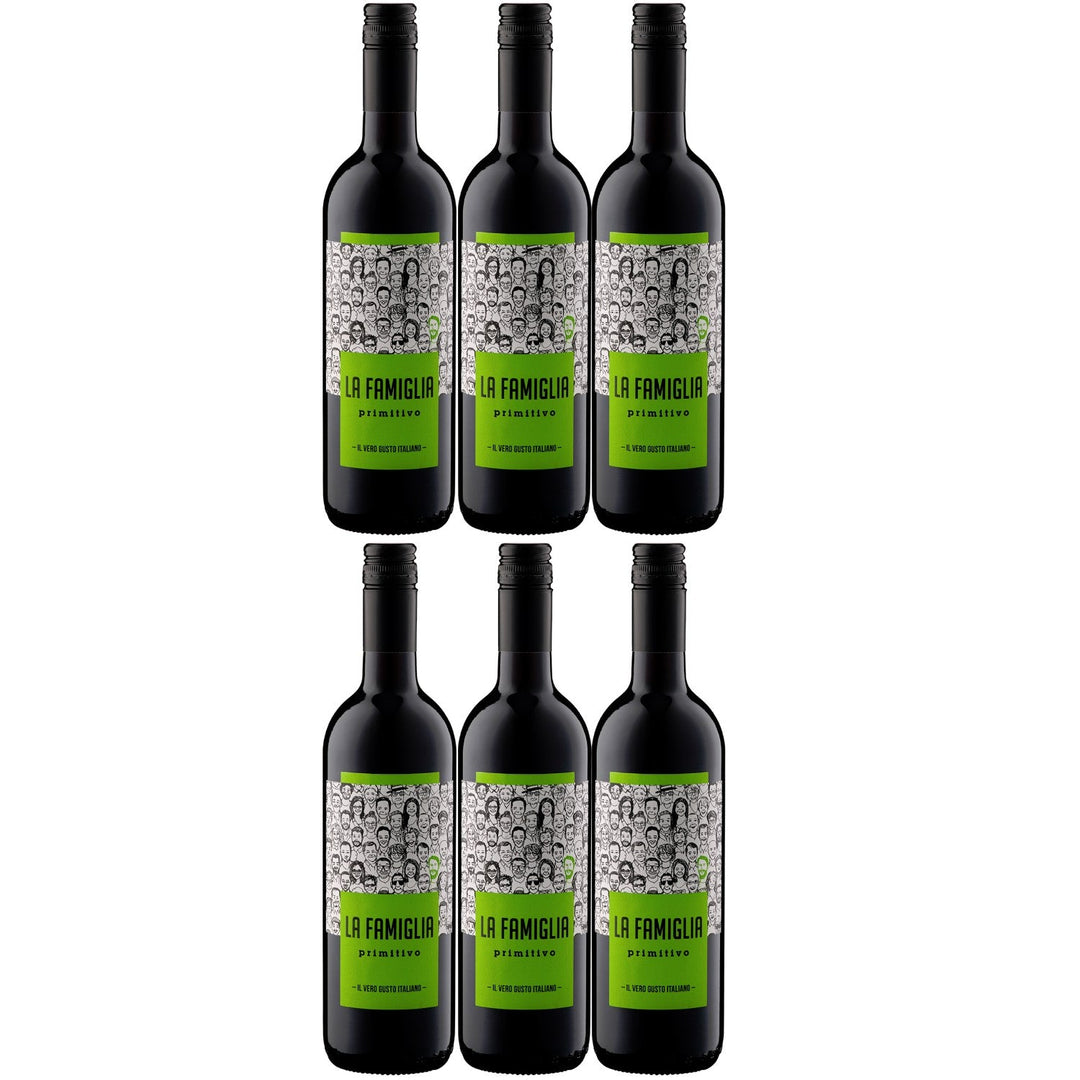 La Famiglia Primitivo Puglia IGT Trocken Rotwein Wein Italien (6 x 0.75l) - Versanel -