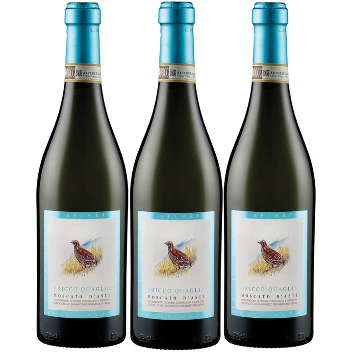 La Spinetta Moscato d' Asti Bricco Quaglia DOCG Süß Weißwein Wein Italien (3 x 0.75l) - Versanel -