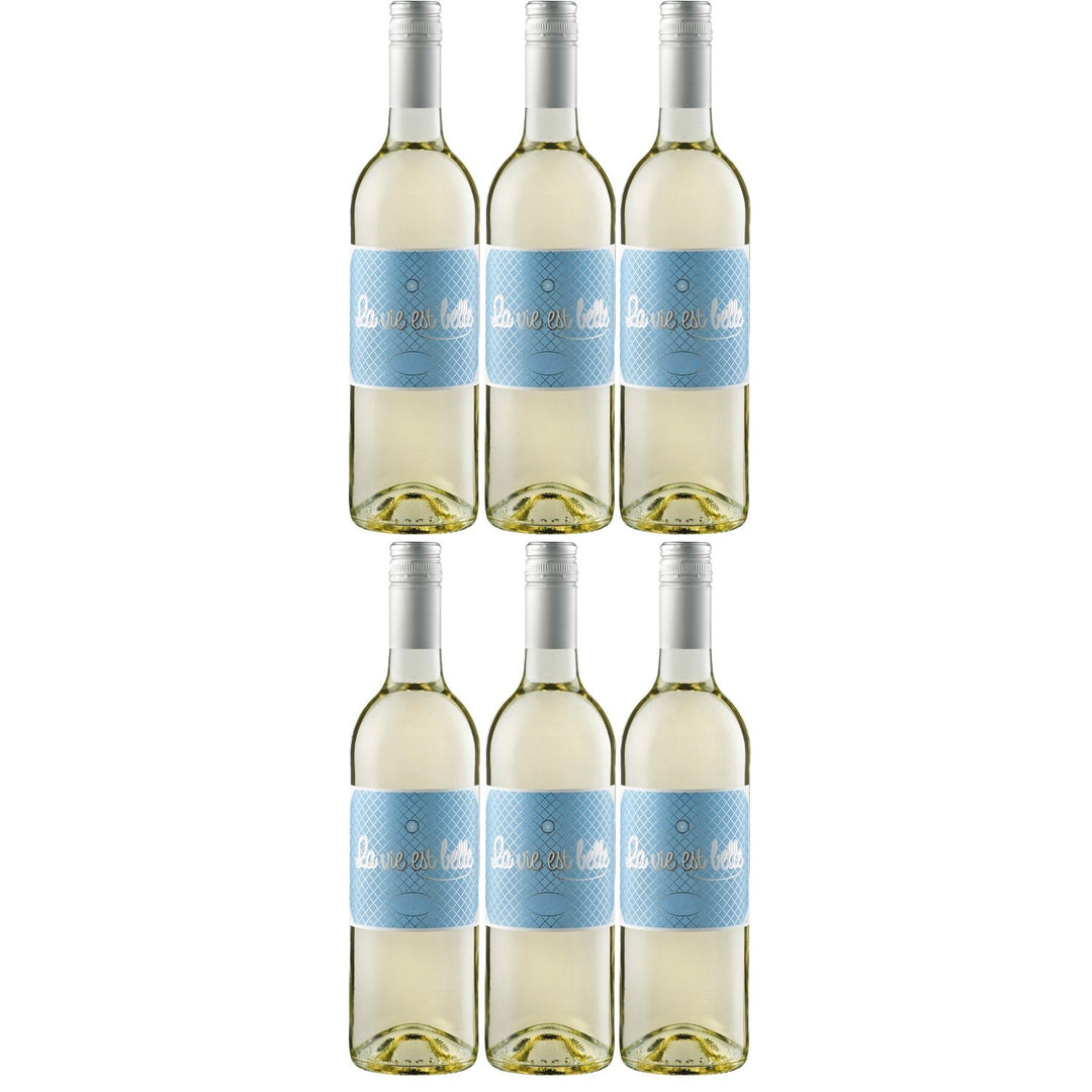 La vie est belle Blanc VdF Weißwein Wein Halbtrocken Frankreich I Visando Paket (6 x 0,75l) - Versanel -