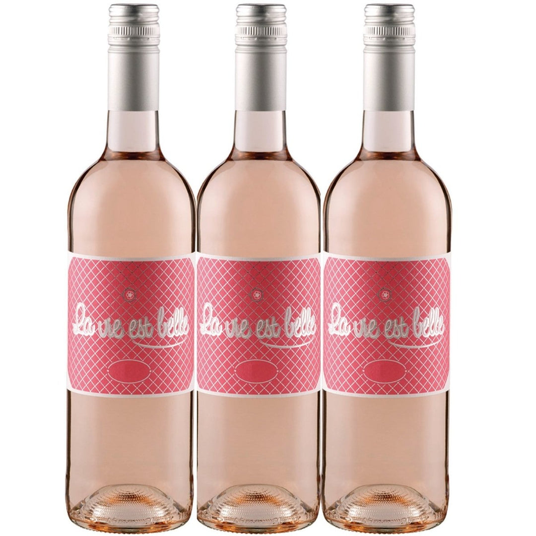 La vie est belle Rosé VdF Roséwein Wein Lieblich Frankreich (3 x 0,75l) - Versanel -