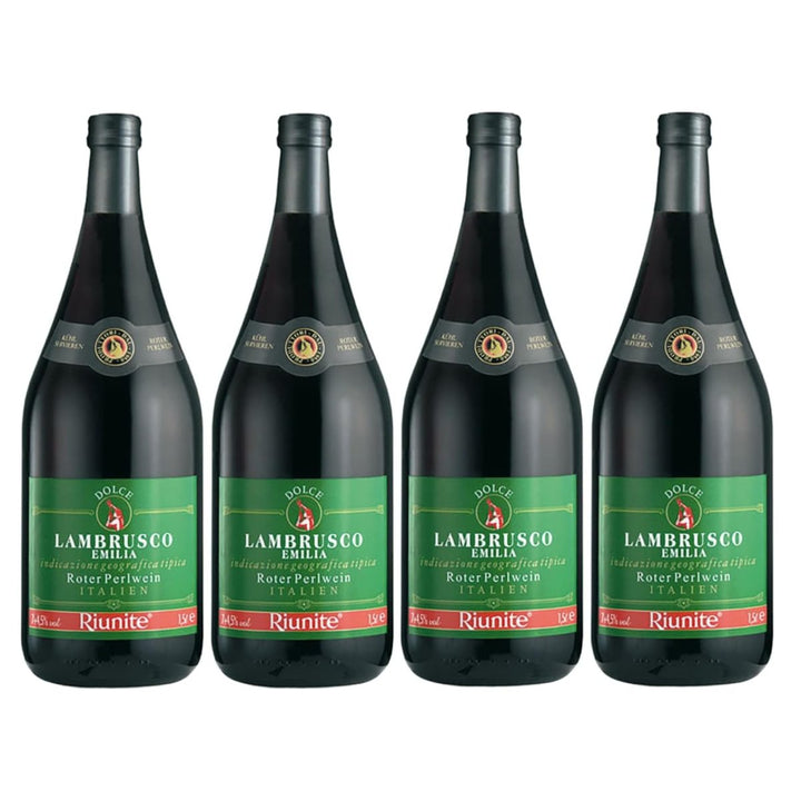 Lambrusco Superiore Cantine Riunite Magnum Rotwein Wein Italien (4 x 1,5l) - Versanel -