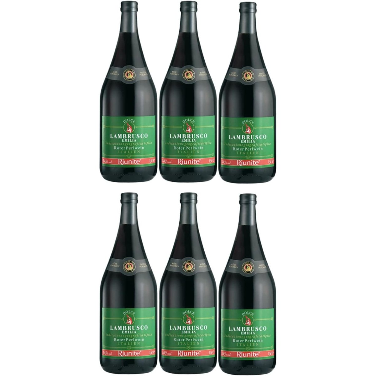 Lambrusco Superiore Cantine Riunite Magnum Rotwein Wein Italien (6 x 1,5l) - Versanel -