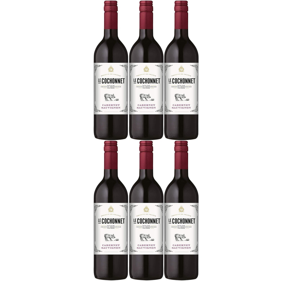 Le Cochonnet Cabernet Sauvignon Pays d' Oc Rotwein Wein trocken IGP Frankreich (6 x 0.75l) - Versanel -