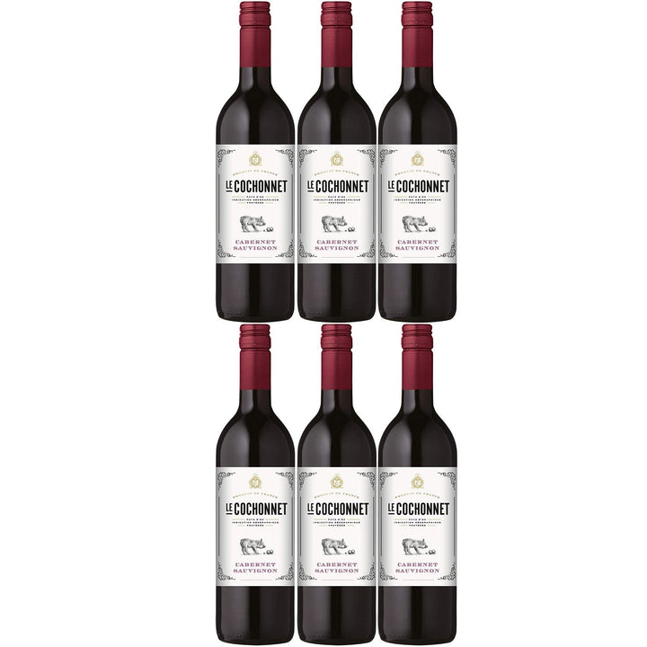 Le Cochonnet Cabernet Sauvignon Pays d' Oc Rotwein Wein trocken IGP Frankreich (6 x 0.75l) - Versanel -