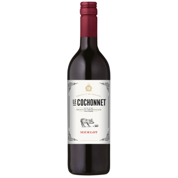 Le Cochonnet Merlot Pays d' Oc Rotwein trocken IGP Frankreich (6 x 1.0l) - Versanel -