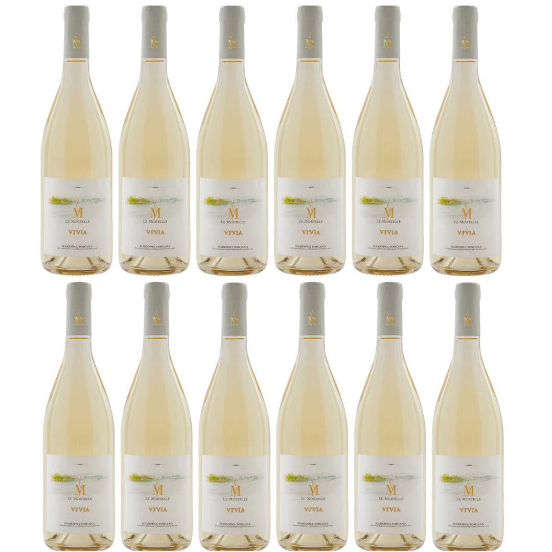 Le Mortelle Vivia Maremma Toscana DOC Weißwein Wein Trocken Italien (12 x 0,75l) - Versanel -