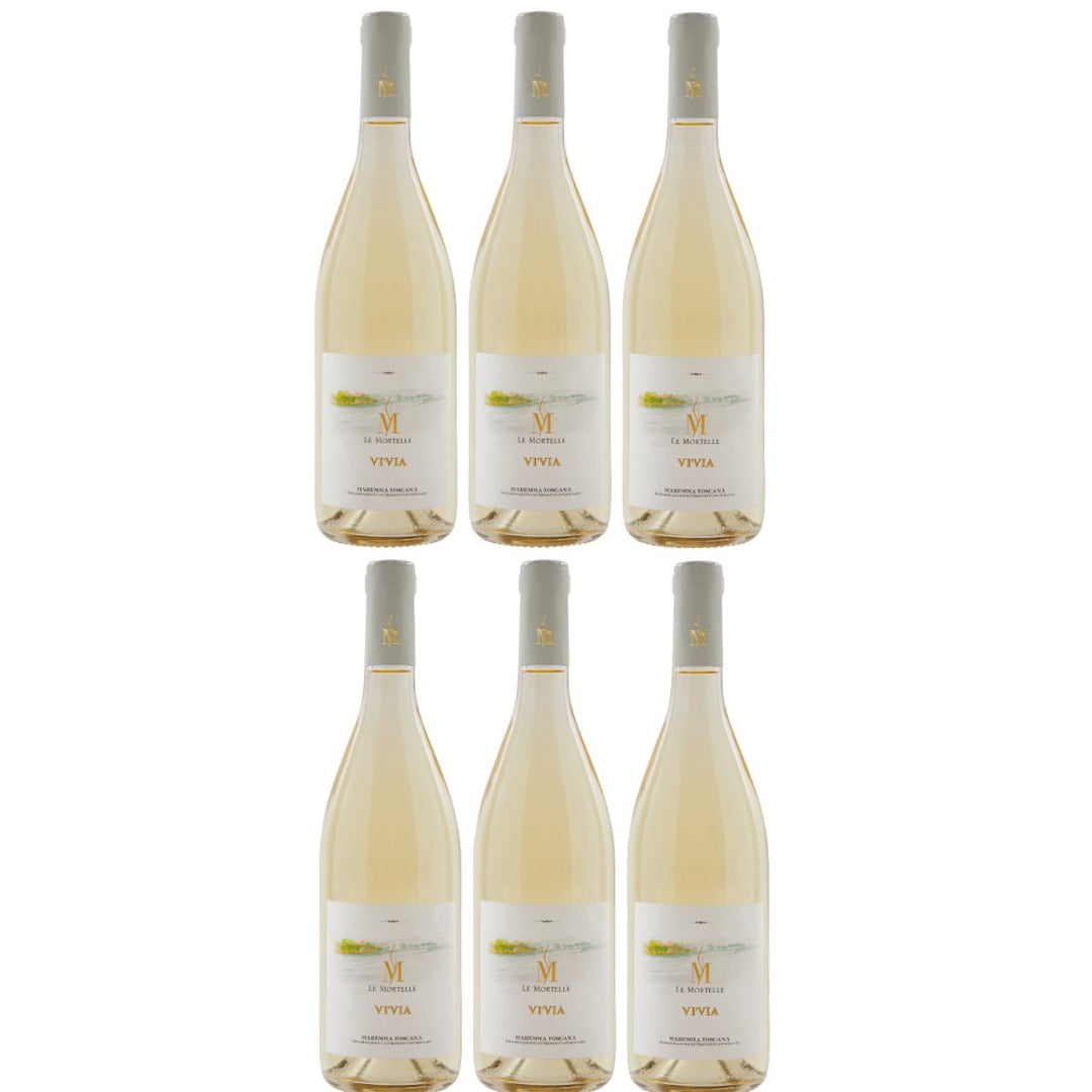 Le Mortelle Vivia Maremma Toscana DOC Weißwein Wein Trocken Italien (6 x 0,75l) - Versanel -